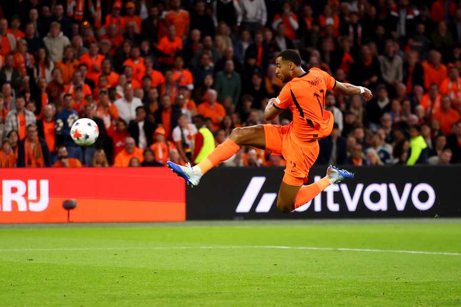 Cody Gakpo volleys in the late equaliser against Germany Cody Gakpo volleys in the late equaliser against Germany