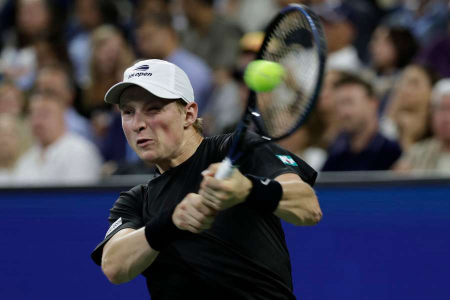 Elmer Moller in action during the US Open