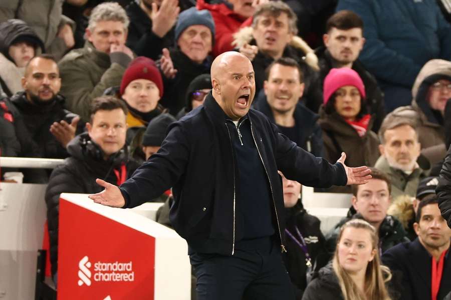 Arne Slot lors du match contre Manchester City.