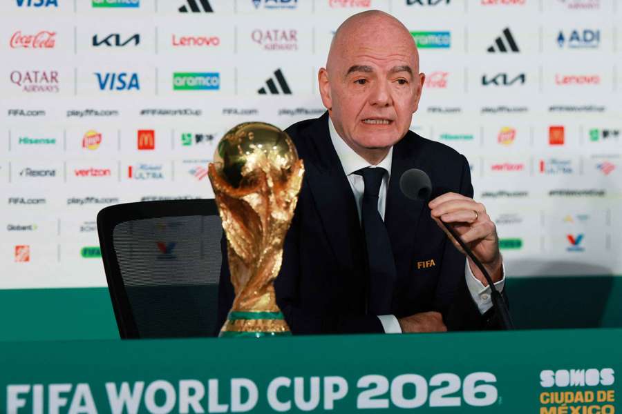 Gianni Infantino bei der WM-Pressekonferenz. Gianni Infantino bei der WM-Pressekonferenz.
