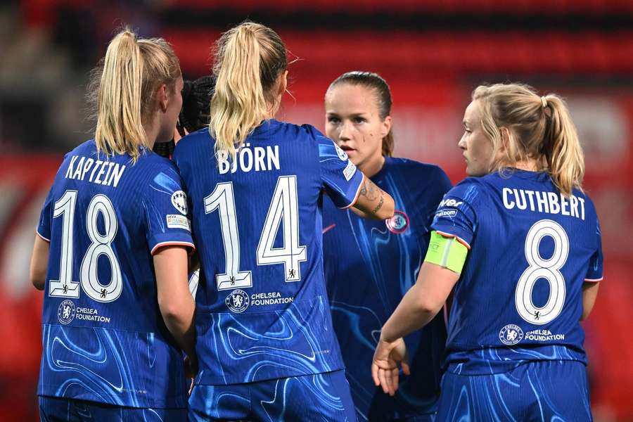 Chelsea players celebrate