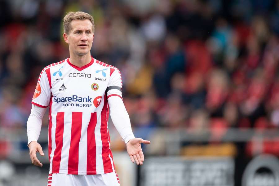 Pedersen playing for Tromso in 2019. Pedersen playing for Tromso in 2019.