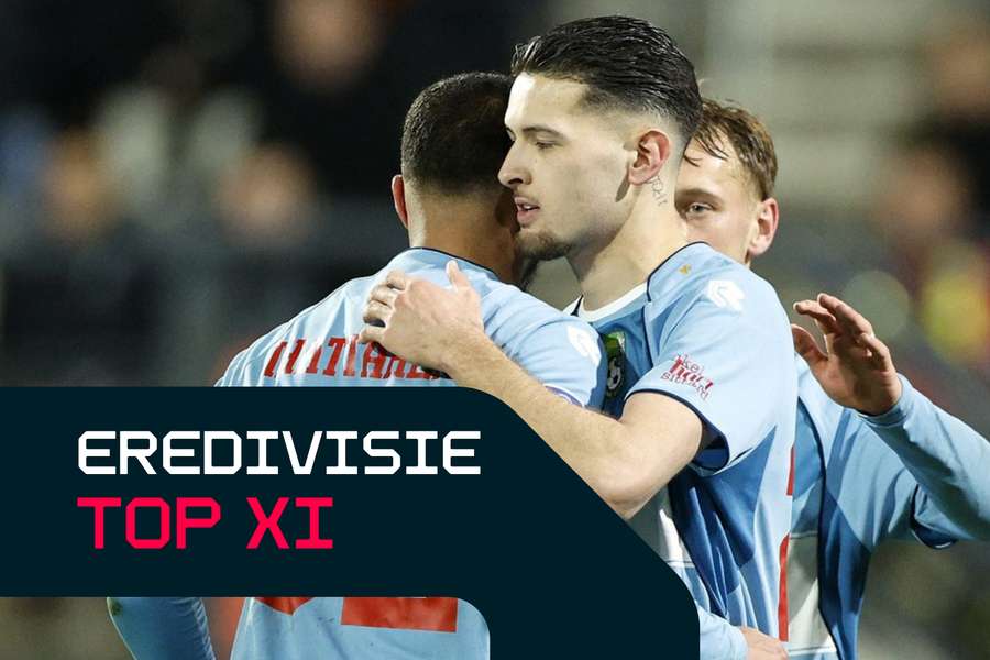 Fortuna Sittard's Justin Hubner (R) celebrates scoring the 3-1 against NEC Nijmegen with Mohammed Ihattaren Fortuna Sittard's Justin Hubner (R) celebrates scoring the 3-1 against NEC Nijmegen with Mohammed Ihattaren