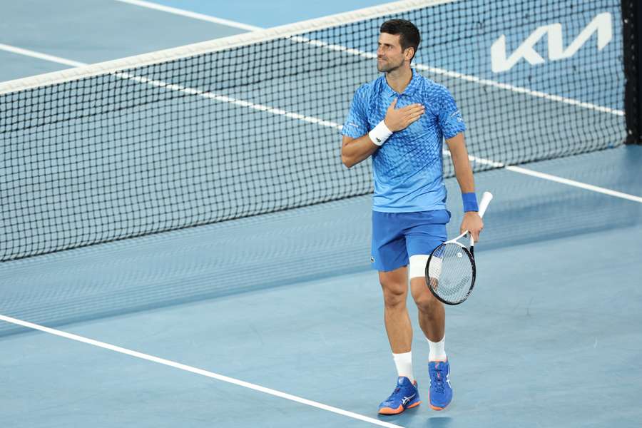 Djokovic foi aplaudido no regresso a Melbourne