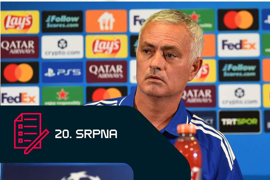 José Mourinho na předzápasové tiskové konferenci.