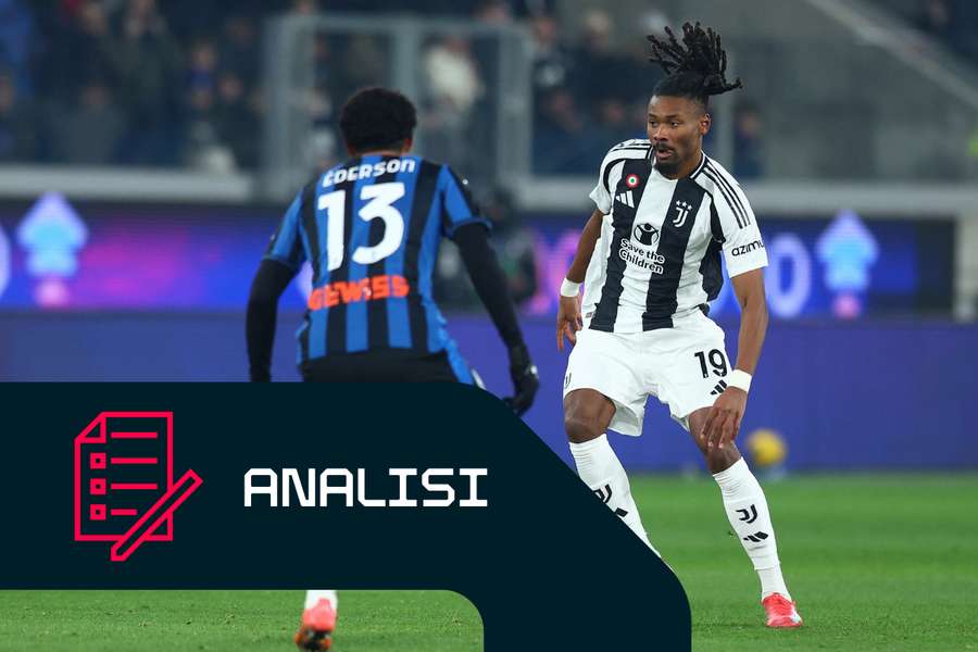Ederson e Thuram durante l'ultimo scontro diretto disputato a Bergamo