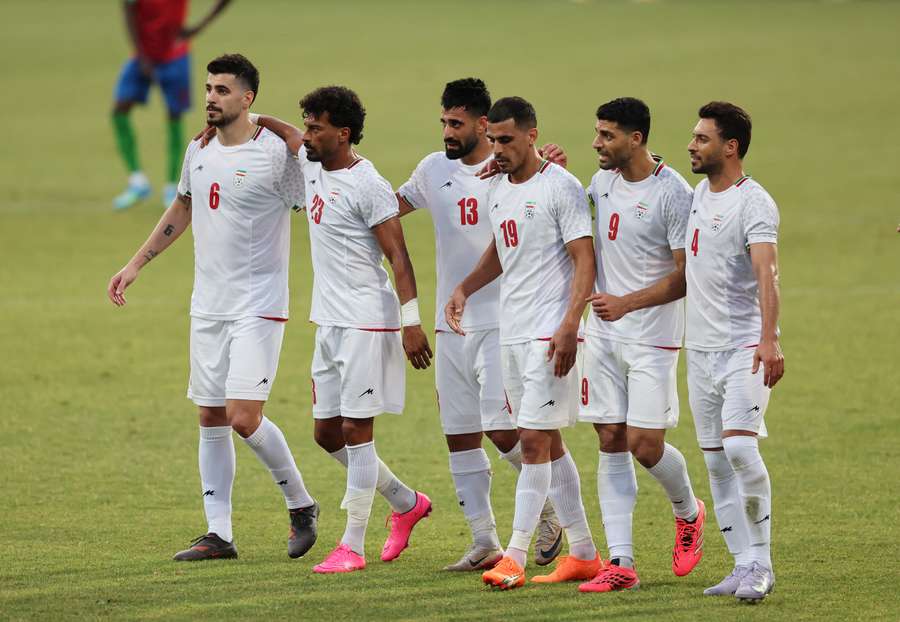 Iran during a pre-World Cup friendly with Gambia