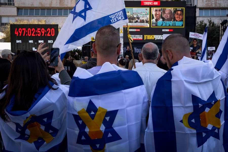 Ciudadanos israelíes piden la liberación de los rehenes