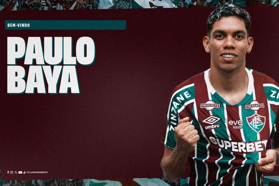 Paulo Baya foi apresentado como novo reforço do Fluminense para 2025