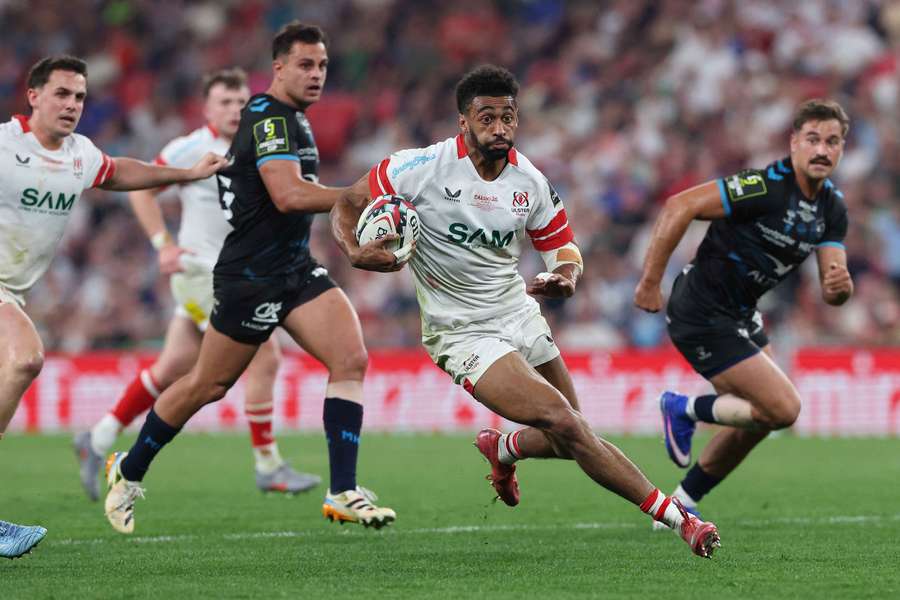 Returning winger Rob Balouconne has scored a try in five of his last seven games for Ulster or Ireland. Returning winger Rob Balouconne has scored a try in five of his last seven games for Ulster or Ireland.