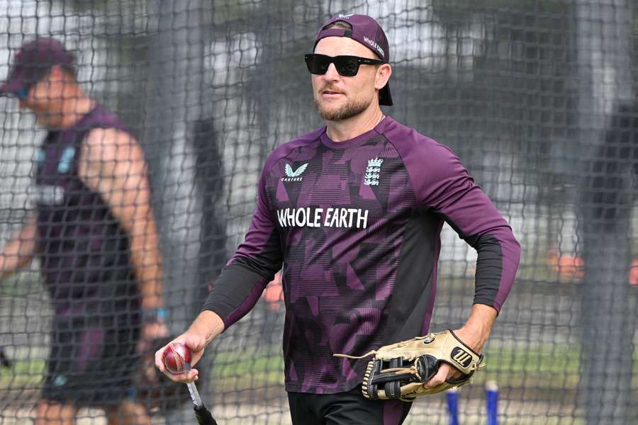 England head coach Brendon McCullum at England training last week.