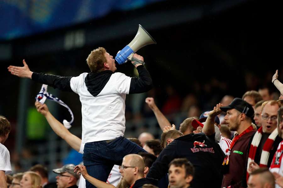 Fans of Red Bull Salzburg during a match in 2016