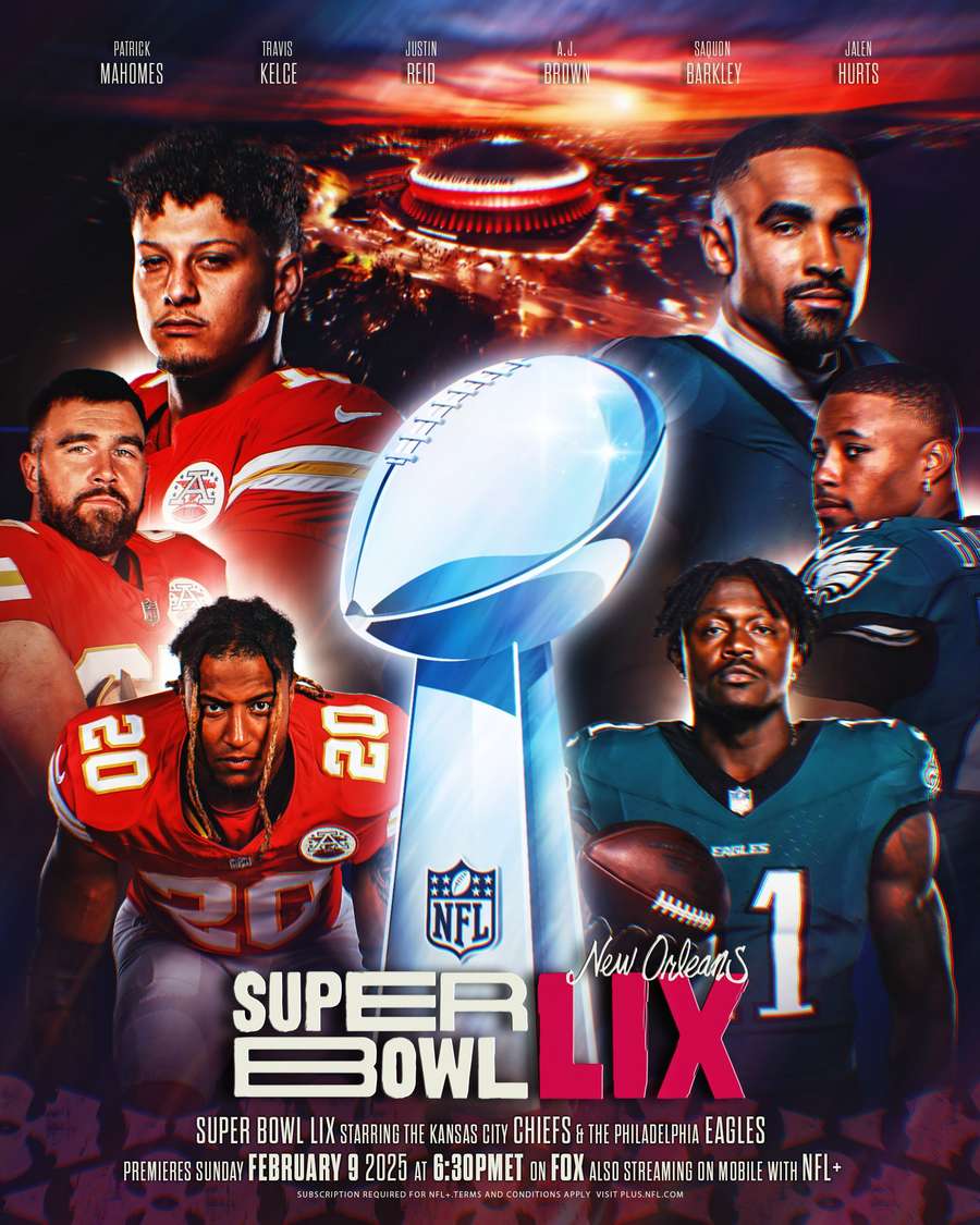 Eagles e Chiefs reeditam o Super Bowl disputado em 2023, vencido por Kansas City