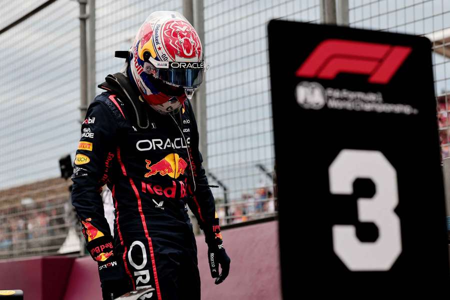 Max Verstappen at the end of qualifying
