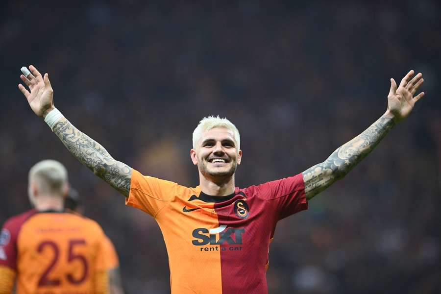 Mauro Icardi a reușit o dublă în derby-ul Galatasaray - Beșiktaș