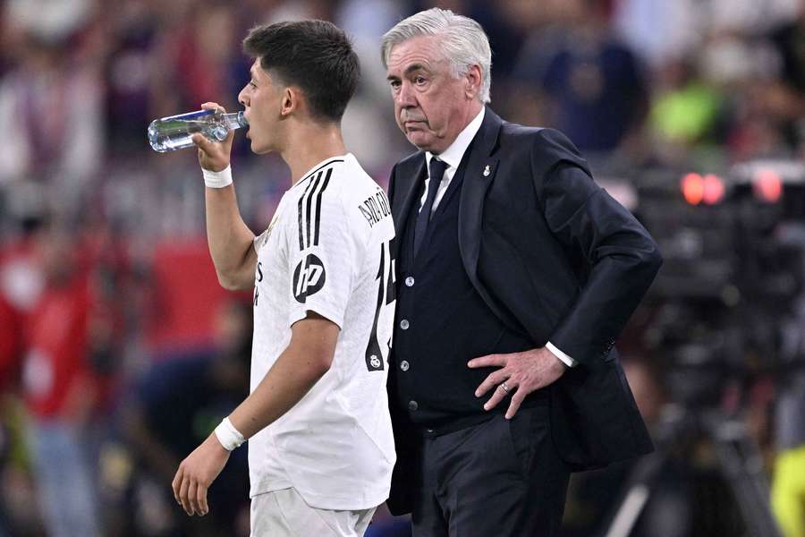 Ancelotti și Arda Güler Ancelotti și Arda Güler