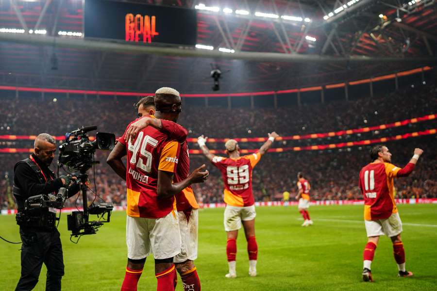 Osimhen celebrates goal