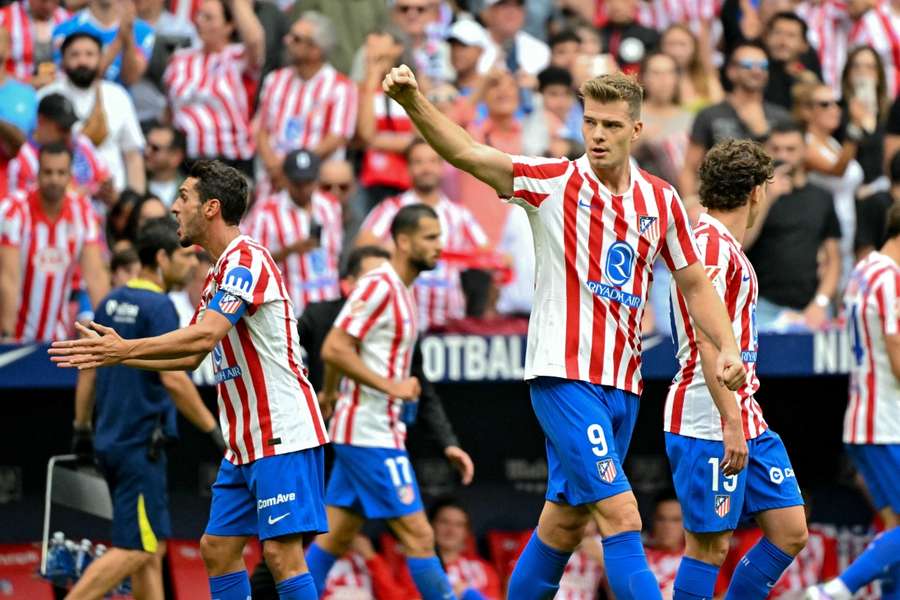 Sorloth celebra su gol ante el Madrid