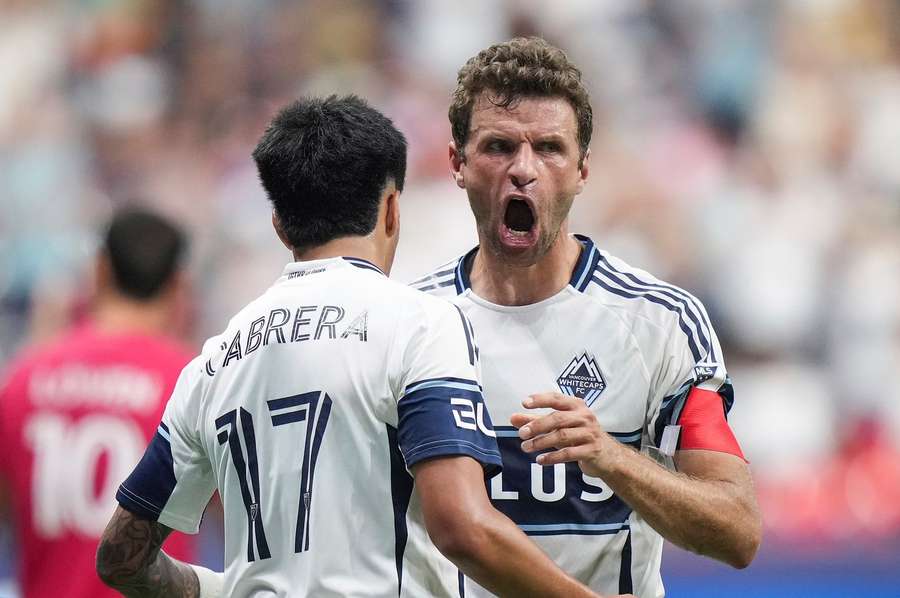 Thomas Müller bejubelt seinen Last-Minute-Treffer für Vancouver.