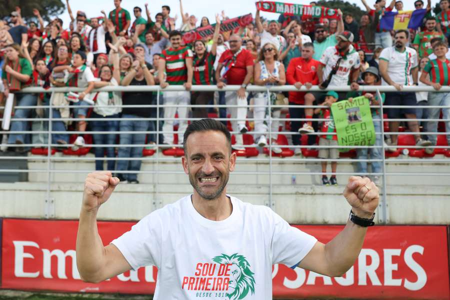 Miguel Moita celebra com o Marítimo