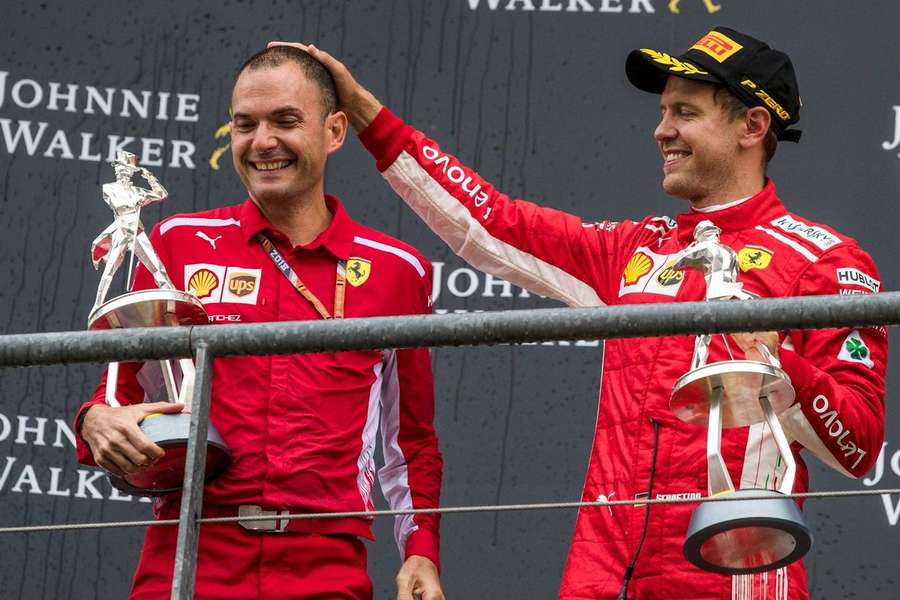 David Sanchez (à gauche), lors de son passage à Ferrari.