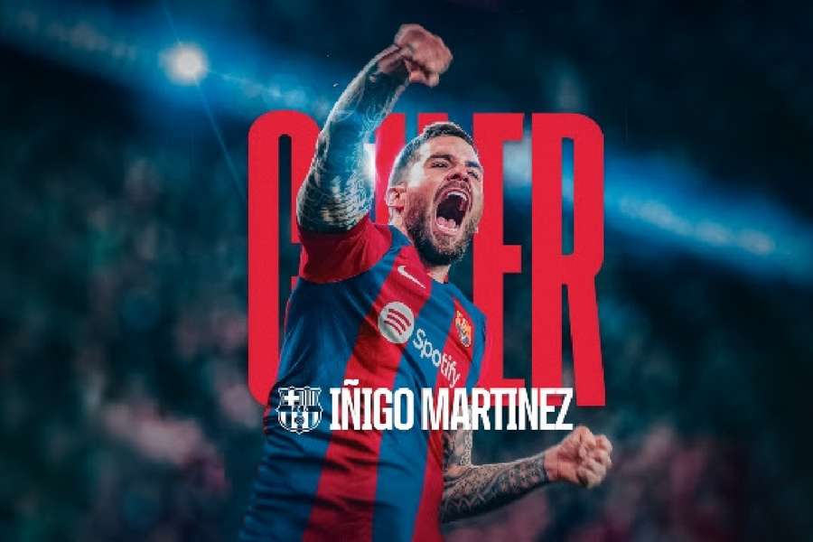 Iñigo Martínez firma dos temporadas por el Barcelona