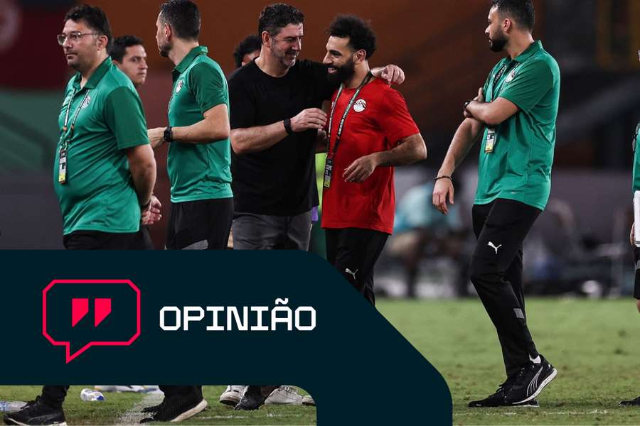 Rui Vitória com Mohamed Salah na seleção do Egito