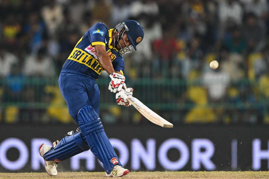 Sri Lanka in action against England