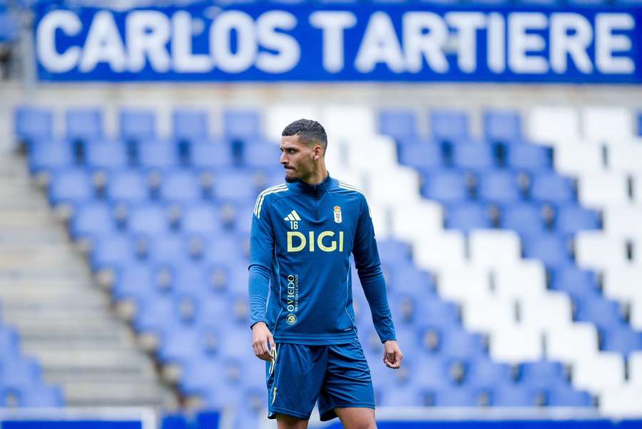 David Carmo já no treino do Real Oviedo