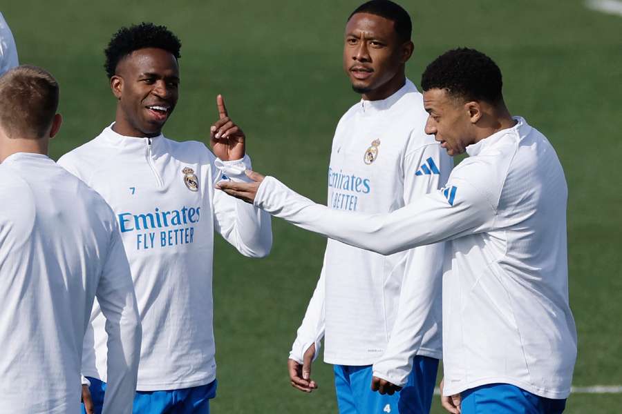 Kylian Mbappe in training for Real Madrid