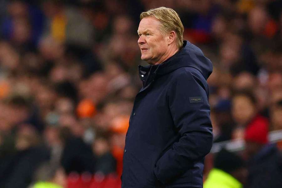 Netherlands coach Ronald Koeman looks on