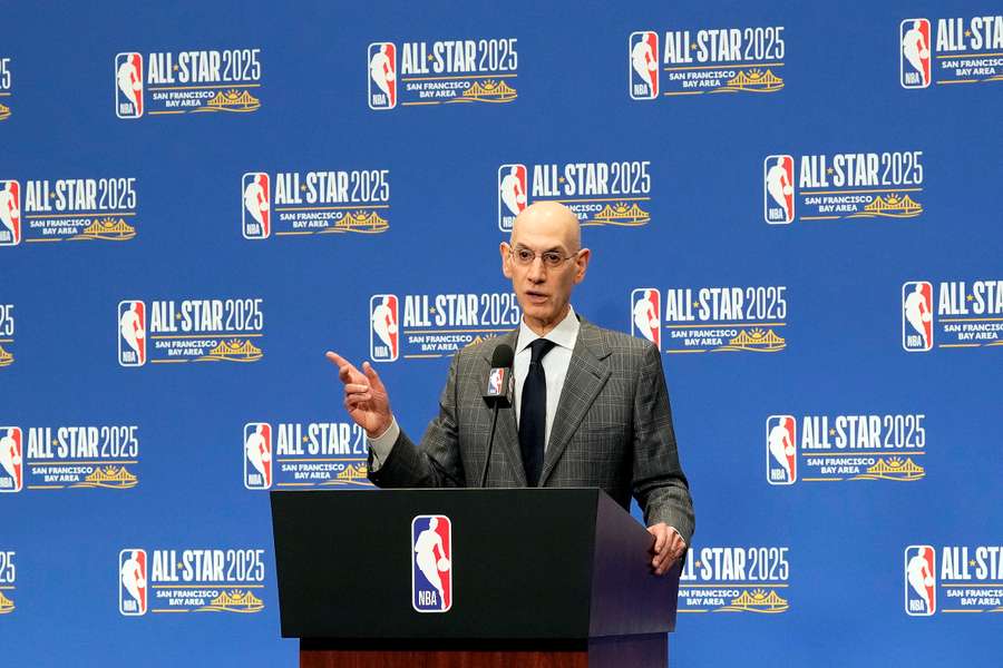 Adam Silver speaking during the NBA All-Star weekend.
