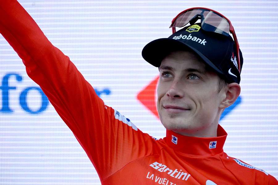 Vingegaard celebrates his stage win