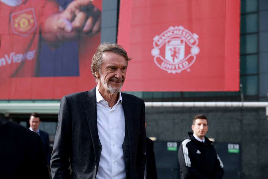 Ineos chairman Jim Ratcliffe is pictured outside Old Trafford earlier this year