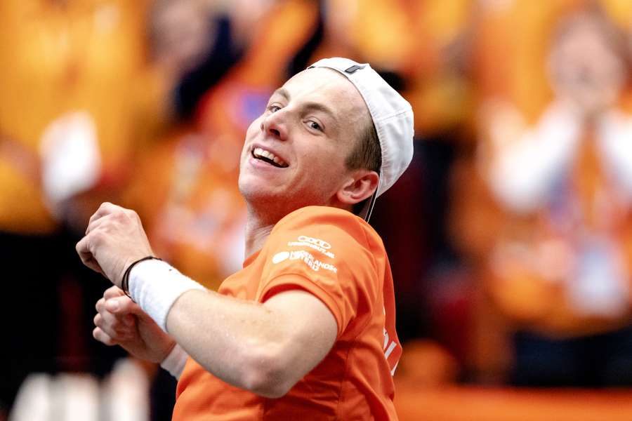 Tallon Griekspoor was afgelopen weekend voor eigen publiek in Groningen succesvol in de Davis Cup