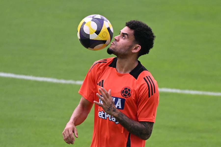 Luis Díaz, en un entrenamiento.
