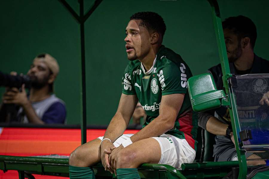 Roque deixou o gramado do Allianz Parque aos prantos