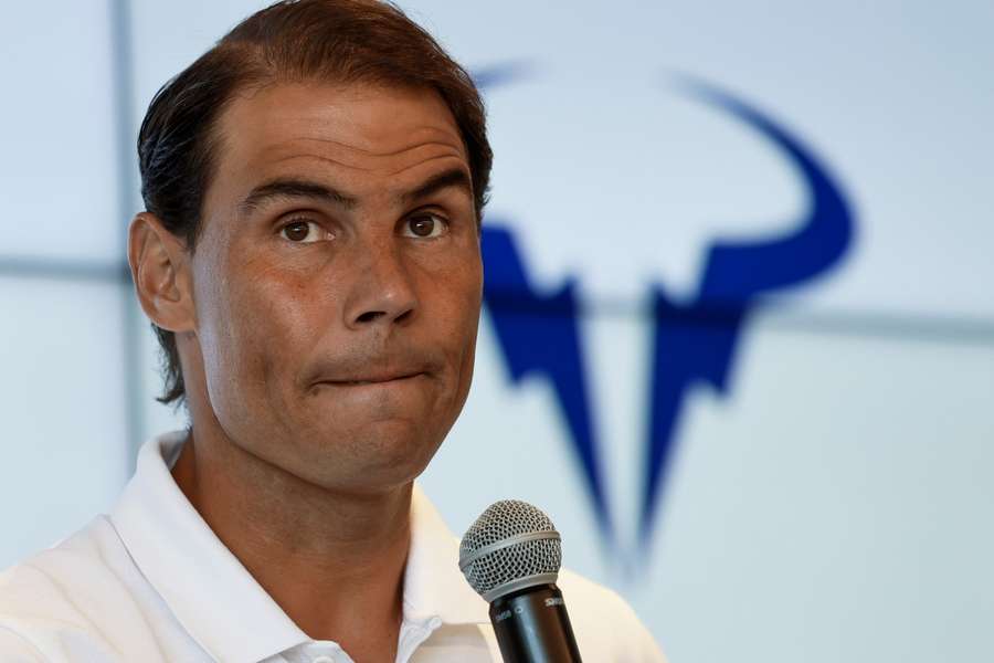 Nadal tijdens de persconferentie van donderdagmiddag