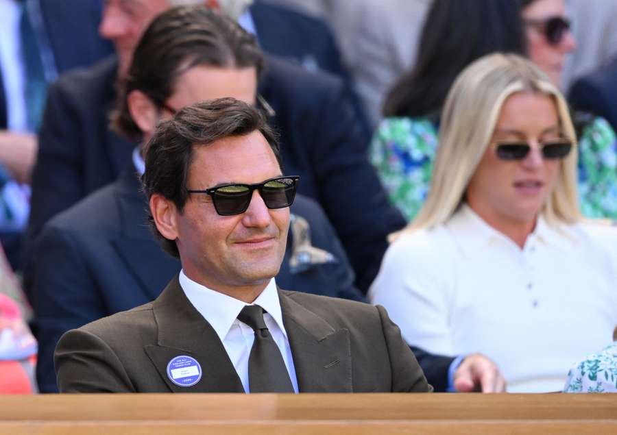 Federer sugli spalti