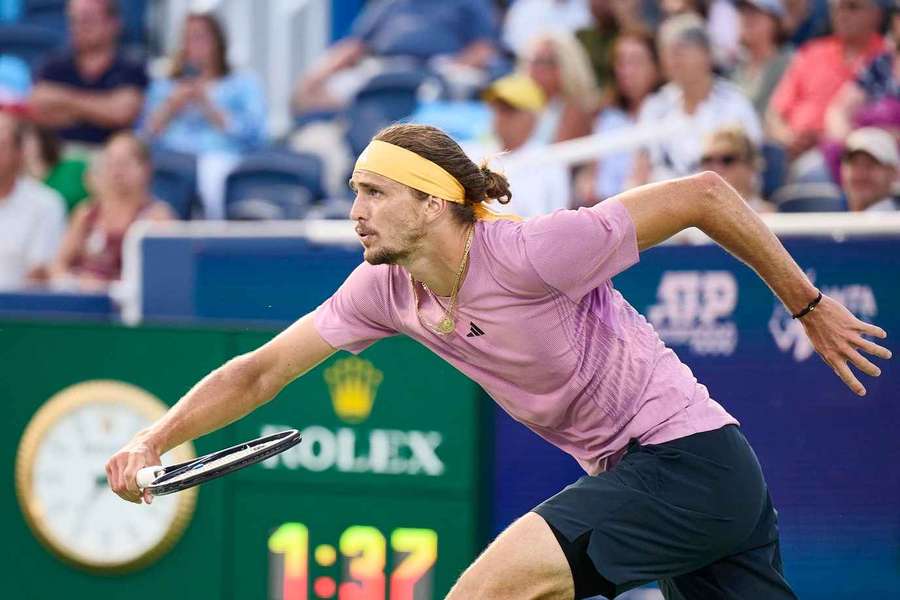 Zverev in der Halbfinalpartie gegen Sinner in Cincinnati.