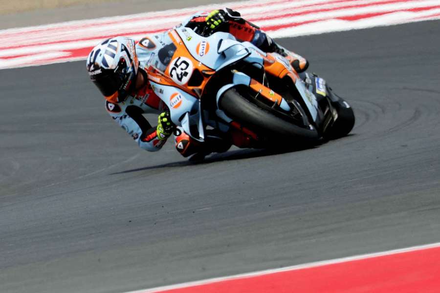 Trackhouse's Raul Fernandez rides during the free practice Trackhouse's Raul Fernandez rides during the free practice