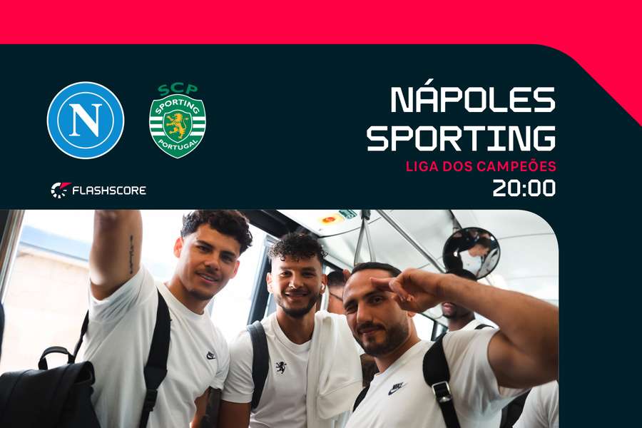 Jogadores do Sporting rumo a Nápoles