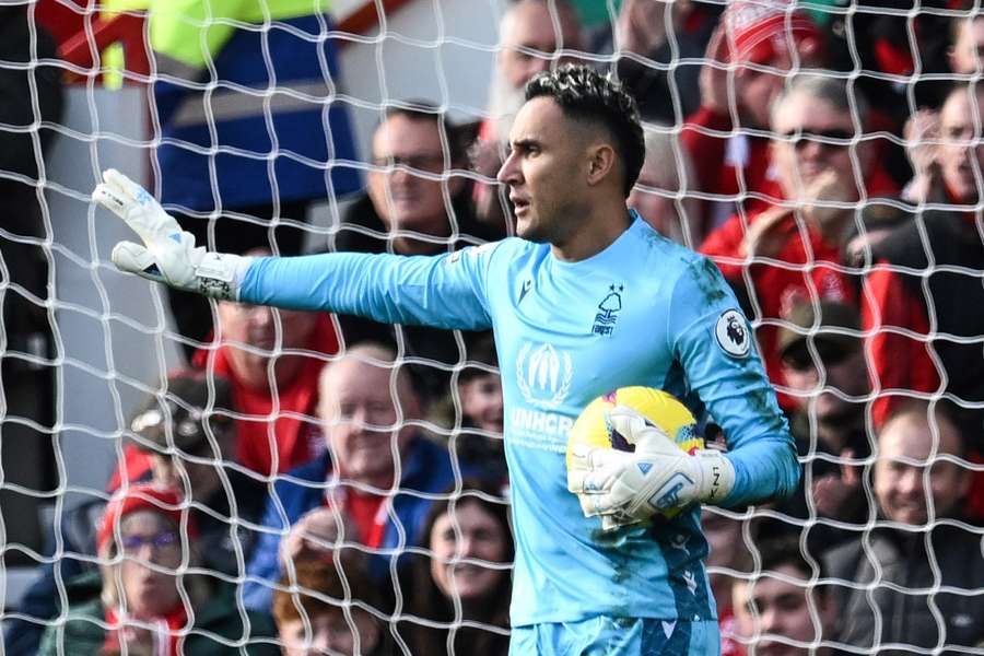 Keylor Navas in action on his Nottingham Forest debut