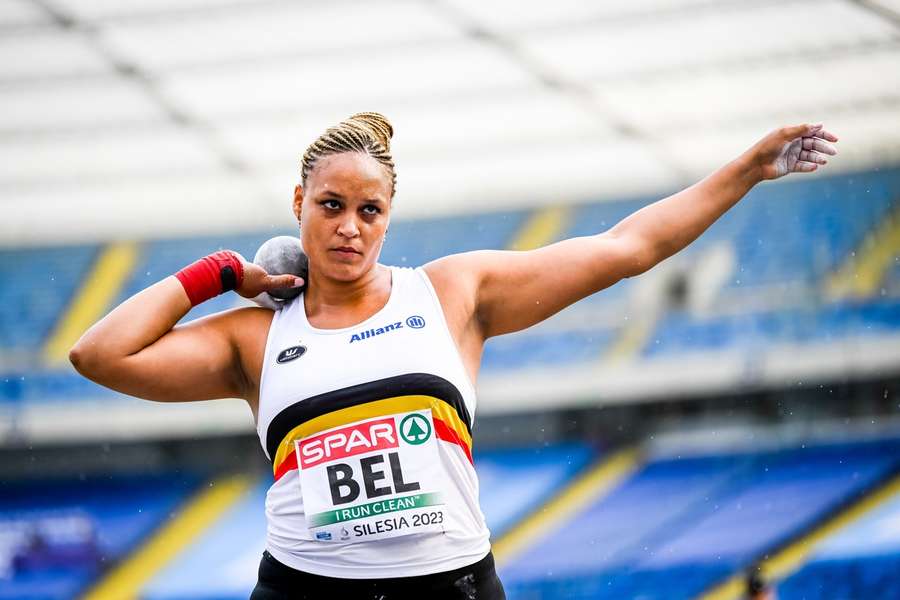 Jolien Boumkwo en acción durante el Campeonato de Europa de Atletismo por Equipos del viernes.