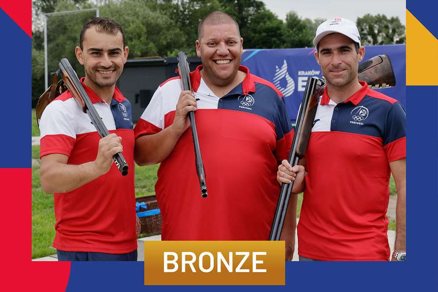 Depois do terceiro lugar na qualificação, o trio luso bateu os italianos Mauro de Filippis, Daniele Resca e Giovanni Pellielo no jogo pelo bronze