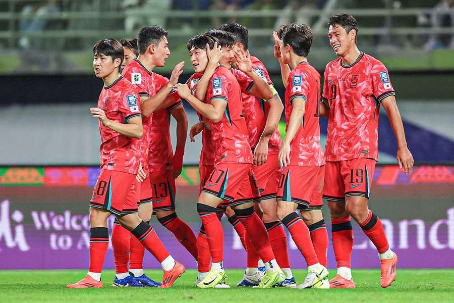 A festa dos jogadores da Coreia do Sul