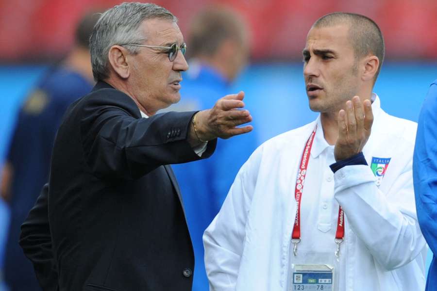 Gigi Riva con Fabio Cannavaro nel 2007
