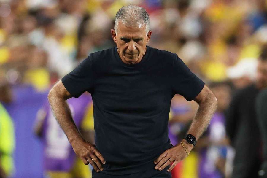 Carlos Queiroz beim Spiel gegen Kolumbien Carlos Queiroz beim Spiel gegen Kolumbien