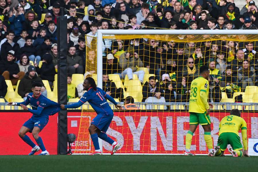 L'esultanza dopo lo 0-3