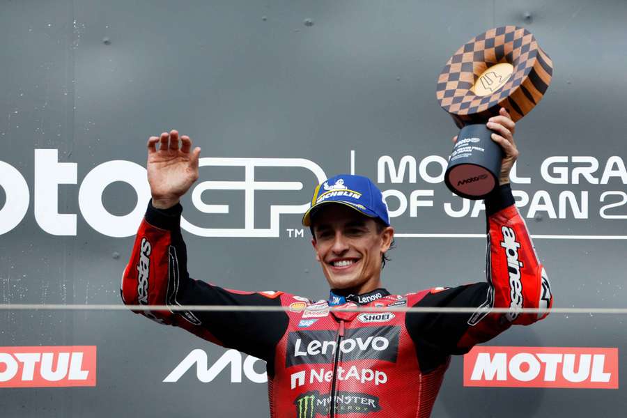 Marc Marquez celebrates his win Marc Marquez celebrates his win